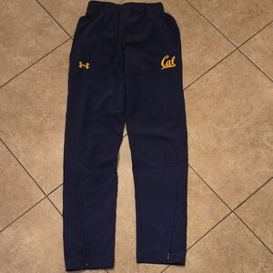 Under Armour Kids Navy Joggers with Gold Accents